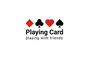 spelen kaart poker spel logo vector icoon illustratie