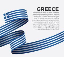 Griekenland abstract golfvlag lint vector