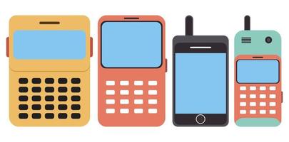 reeks van mobiel telefoon icoon, mobiel telefoon icoon reeks vector vlak illustratie.