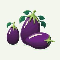 vector illustratie van aubergine groente icoon logo ontwerp sjabloon