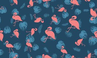roze flamingo, zomer achtergrond, hand- getrokken stijl, vector illustraties.