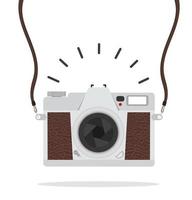 vlakke stijl vintage camera vector