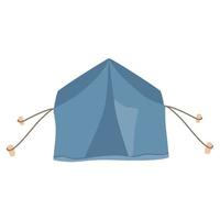 hand- getrokken verscheidenheid van camping tent vector