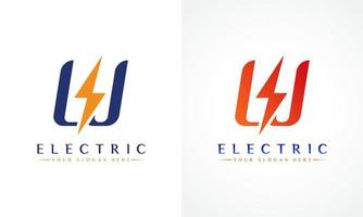 w brief logo met bliksem donder bout vector ontwerp. elektrisch bout brief w logo vector illustratie.