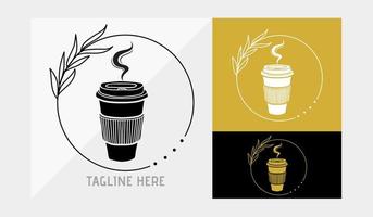 koffie logo vector ontwerp illustratie. modern logo ontwerp