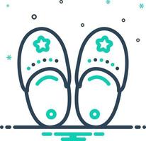 mengen icoon voor slippers vector