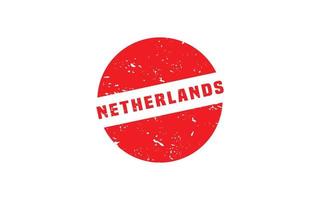 Nederland postzegel rubber met grunge stijl Aan wit achtergrond vector