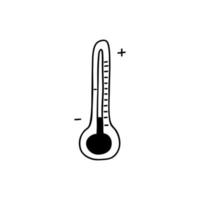 buitenshuis thermometer. vector hand- getrokken single gereedschap