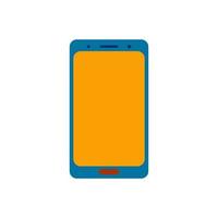 mobiel telefoon in blauw, elegant smartphone Aan een wit achtergrond vector