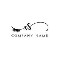 eerste xs logo handschrift schoonheid salon mode modern luxe brief vector