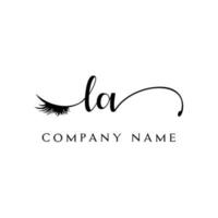 eerste la logo handschrift schoonheid salon mode modern luxe brief vector