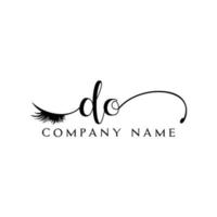 eerste Doen logo handschrift schoonheid salon mode modern luxe brief vector