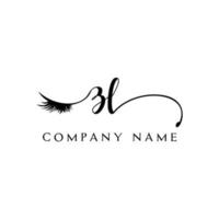 eerste zl logo handschrift schoonheid salon mode modern luxe brief vector
