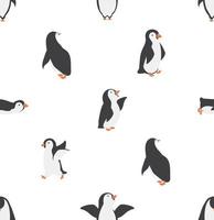 naadloze pinguïns tekens vector patroon
