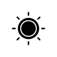zon gemakkelijk vlak icoon vector illustratie