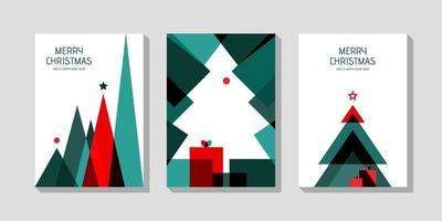 Kerstmis risografie affiches. bauhaus abstract afbeelding. vector