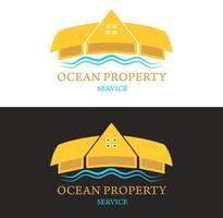 oceaan eigendommen logo vrij vector