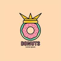 donuts logo ontwerp vrij vector