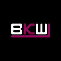 bkw brief logo creatief ontwerp met vector grafisch, bkw gemakkelijk en modern logo.