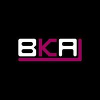 bka brief logo creatief ontwerp met vector grafisch, bka gemakkelijk en modern logo.