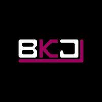 bkj brief logo creatief ontwerp met vector grafisch, bkj gemakkelijk en modern logo.