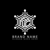 bnc creatief technologie monogram initialen brief logo concept. bnc uniek modern vlak abstract vector veelhoek brief logo ontwerp.