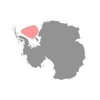 weddell zee Aan de wereld kaart. vector illustratie.