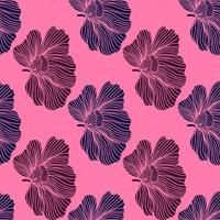 naadloos patroon met hibiscus bloemen. wijnoogst bloemen achtergrond. vector