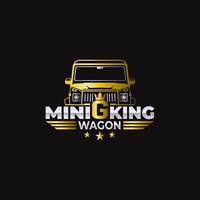 mini wagon logo automotive stijl goud, perfect met logo bedrijf, agentschap auto, auto vector