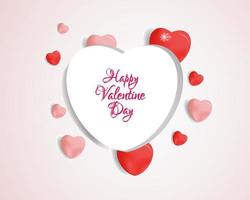 gelukkig Valentijn dag achtergrond vector. liefde illustratie vector