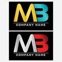 mb alfabet logo vrij vector