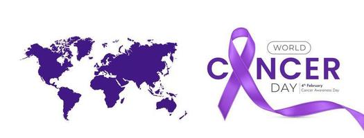 wereld kanker dag 4e februari sociaal media post vector