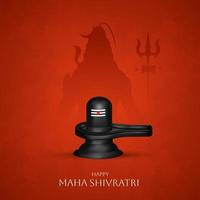 gelukkig maha shivaratri sociaal media post ontwerp vector