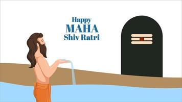 gelukkig maha shiv ratri vector illustratie