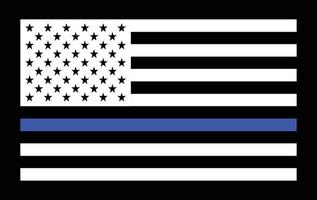 dun blauw lijn met Amerikaans vlag ontwerp vector