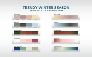 kleur palet en helling voor winter vector