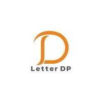 brief dp curves meetkundig beweging logo vector