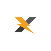 X donder vorm kleurrijk meetkundig logo vector