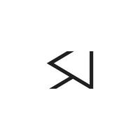 brief sv gemakkelijk meetkundig lineair logo vector