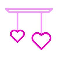 decoratie icoon duokleur roze stijl Valentijn illustratie vector element en symbool perfect.