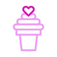 ijs room icoon duokleur roze stijl Valentijn illustratie vector element en symbool perfect.