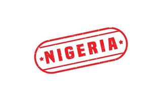 Nigeria postzegel rubber met grunge stijl Aan wit achtergrond vector