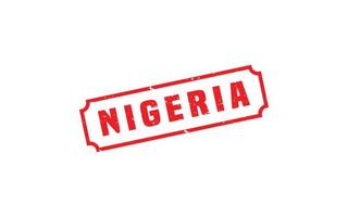 Nigeria postzegel rubber met grunge stijl Aan wit achtergrond vector