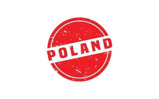 Polen postzegel rubber met grunge stijl Aan wit achtergrond vector