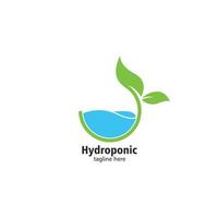 hydrocultuur logo vector icoon illustratie