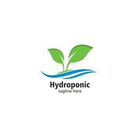 hydrocultuur logo vector icoon illustratie