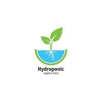 hydrocultuur logo vector icoon illustratie