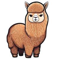 alpaca zoogdier dier lichaam vector