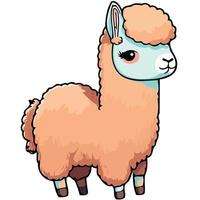 alpaca zoogdier dier lichaam vector