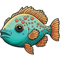 lichaam van vis aquatisch dier vector